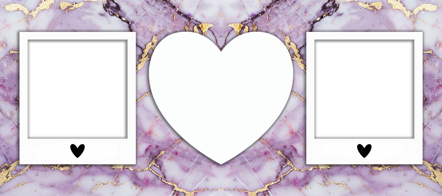 Marble Effect 2 Image mug with heart by Luxe-Custom-Designer
