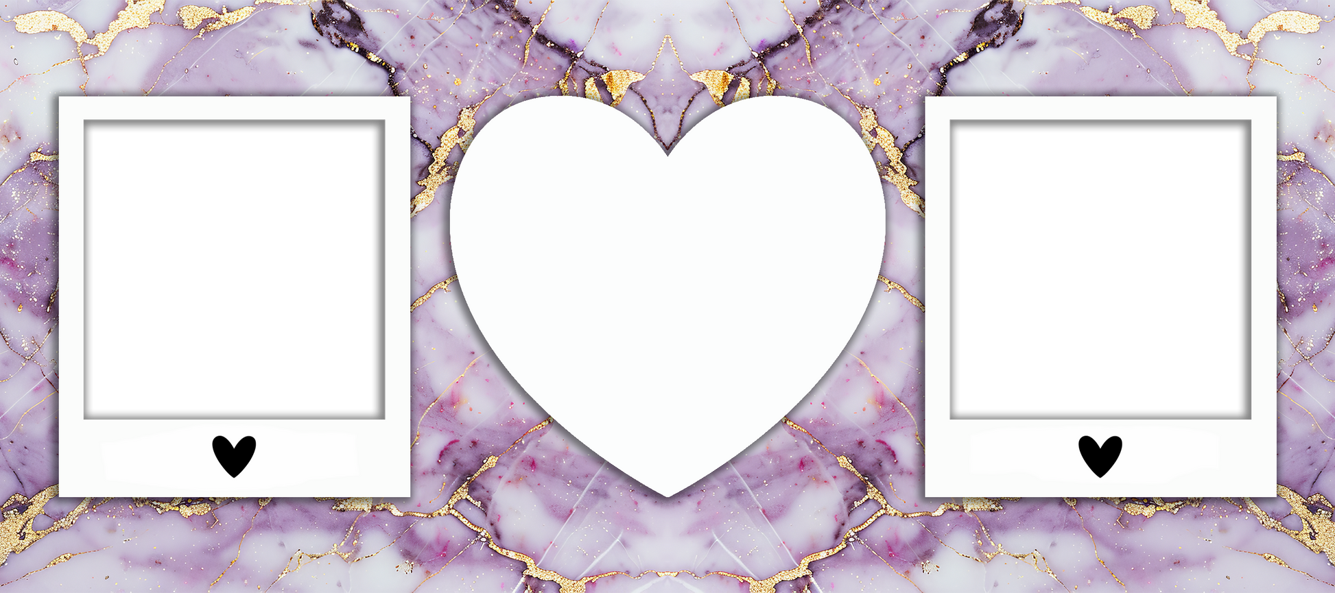 Marble Effect 2 Image mug with heart by Luxe-Custom-Designer