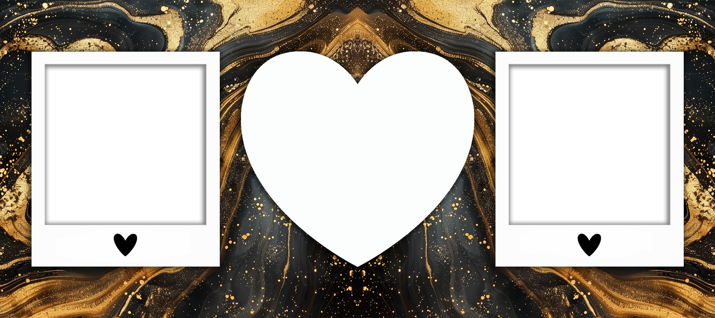 Marble Effect 2 Image mug with heart by Luxe-Custom-Designer