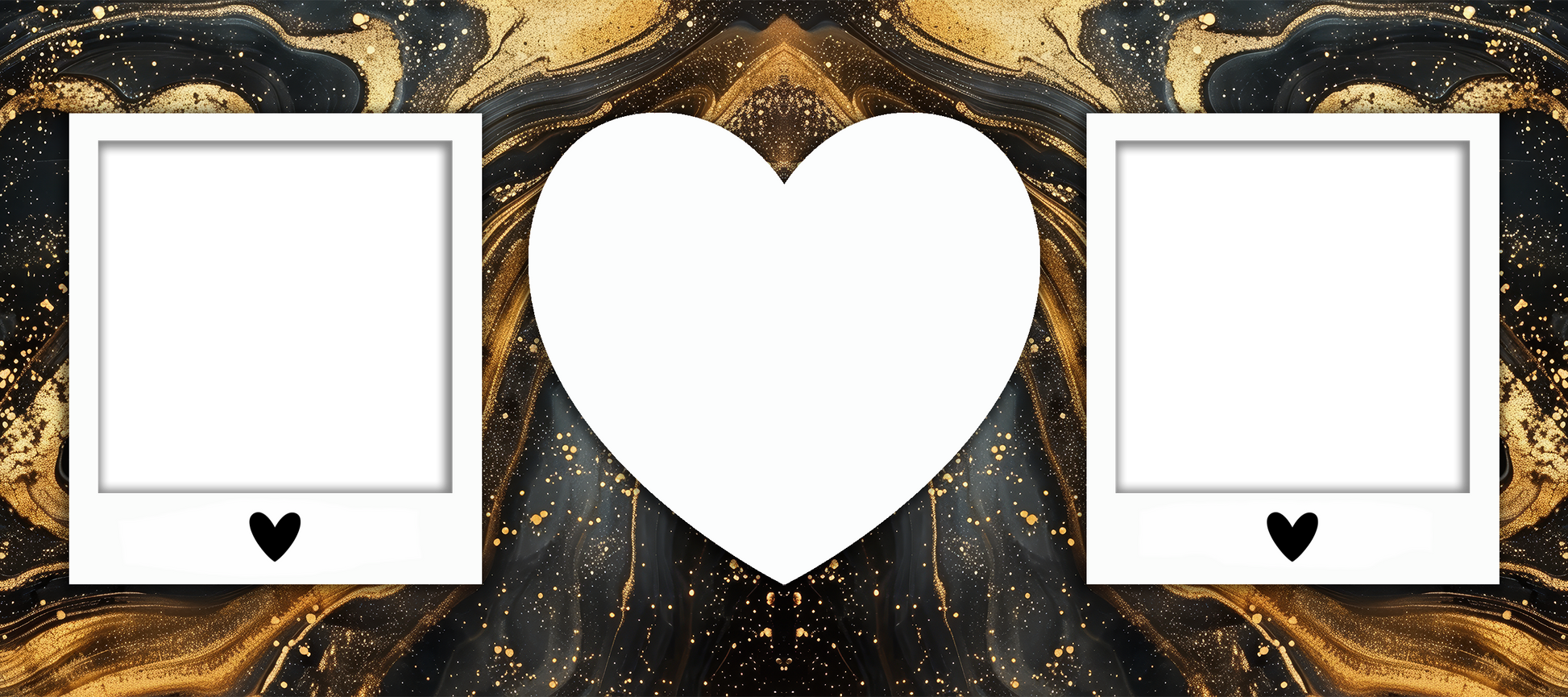 Marble Effect 2 Image mug with heart by Luxe-Custom-Designer