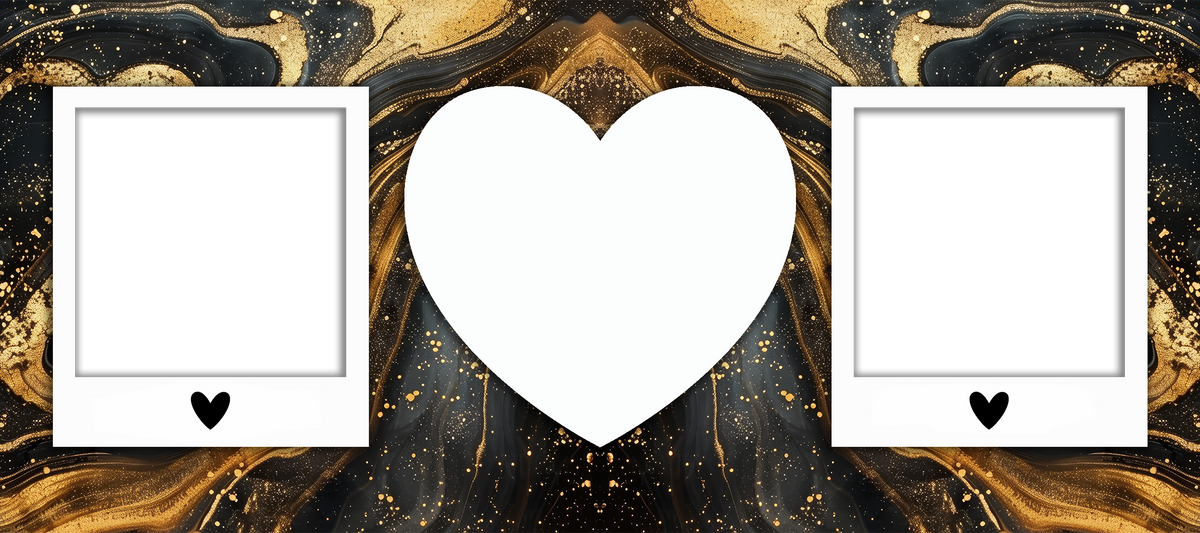 Marble Effect 2 Image mug with heart by Luxe Sensational