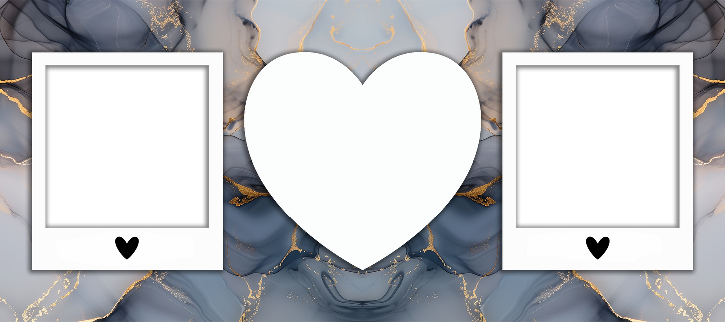 Marble Effect 2 Image mug with heart by Luxe-Custom-Designer