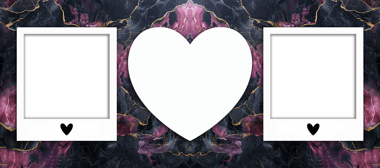 Marble Effect 2 Image mug with heart by Luxe-Custom-Designer