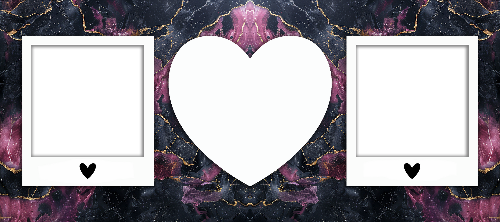 Marble Effect 2 Image mug with heart by Luxe-Custom-Designer