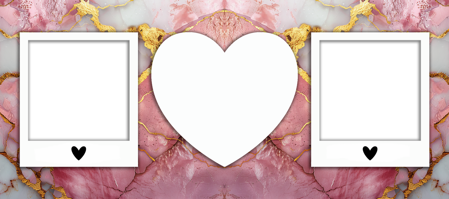 Marble Effect 2 Image mug with heart by Luxe-Custom-Designer