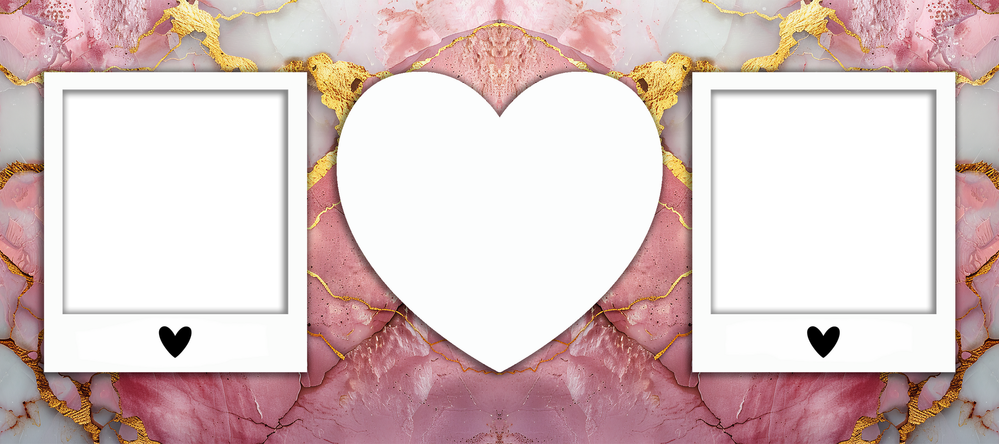 Marble Effect 2 Image mug with heart by Luxe-Custom-Designer