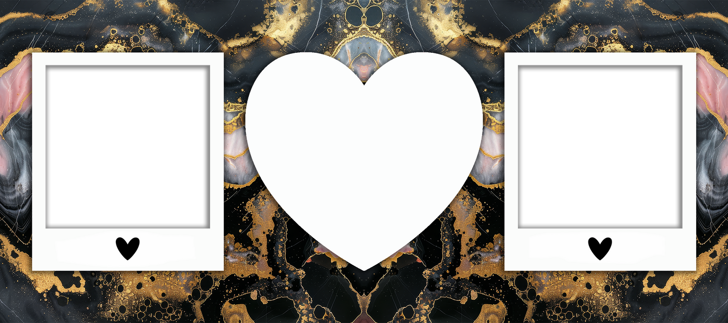 Marble Effect 2 Image mug with heart by Luxe-Custom-Designer