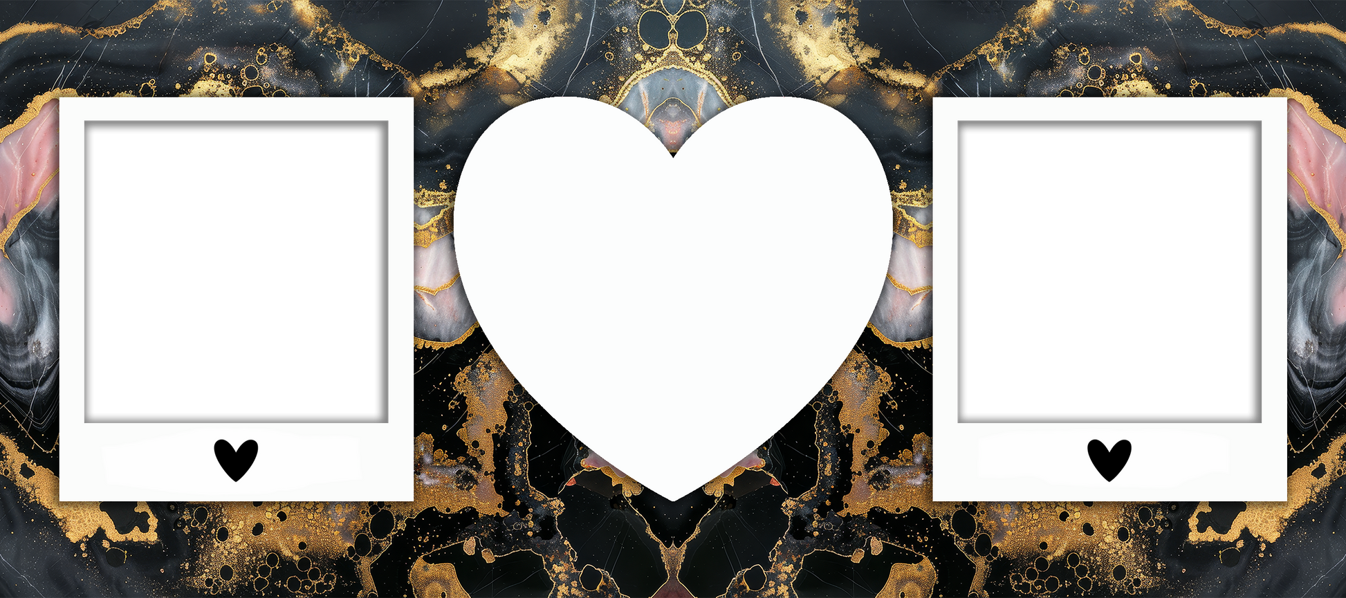 Marble Effect 2 Image mug with heart by Luxe-Custom-Designer