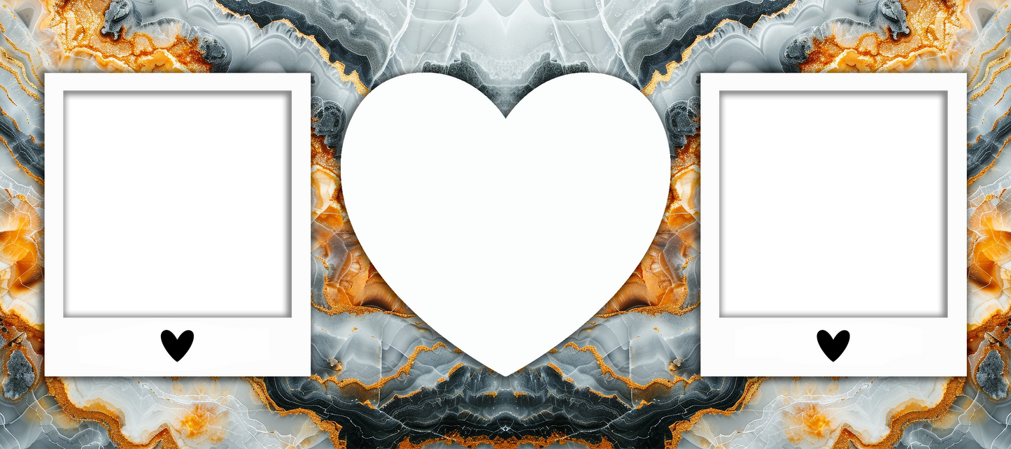 Marble Effect 2 Image mug with heart by Luxe-Custom-Designer