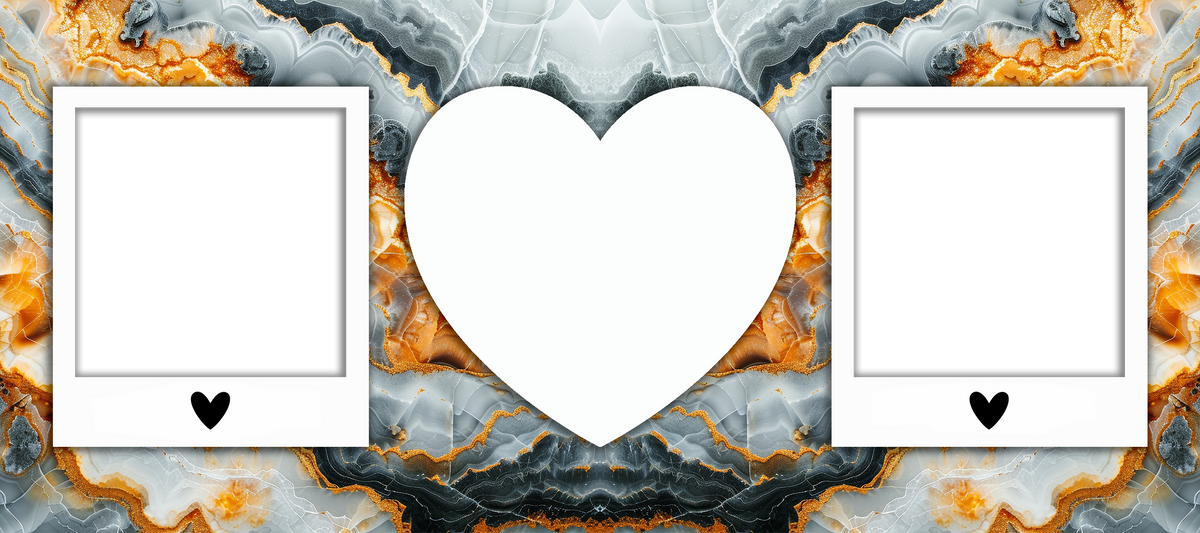 Marble Effect 2 Image mug with heart by Luxe Sensational