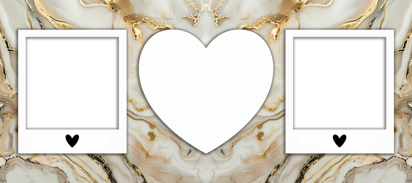 Marble Effect 2 Image mug with heart by Luxe-Custom-Designer