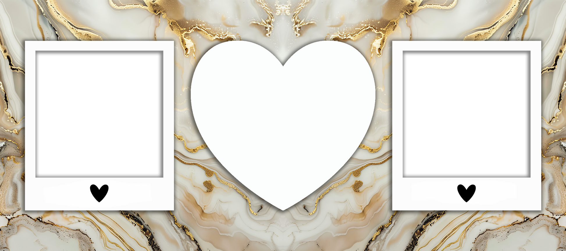 Marble Effect 2 Image mug with heart by Luxe-Custom-Designer