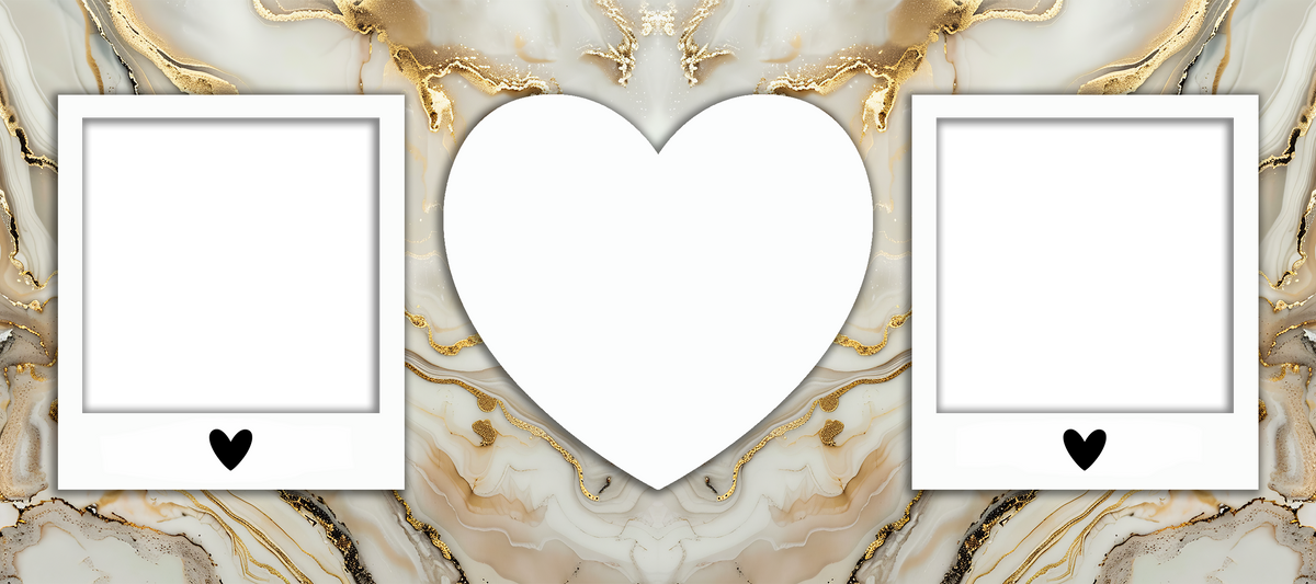 Marble Effect 2 Image mug with heart by Luxe Sensational