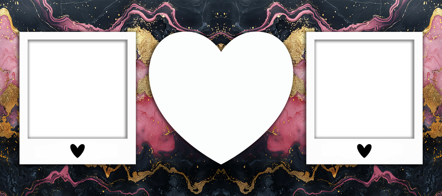 Marble Effect 2 Image mug with heart by Luxe-Custom-Designer