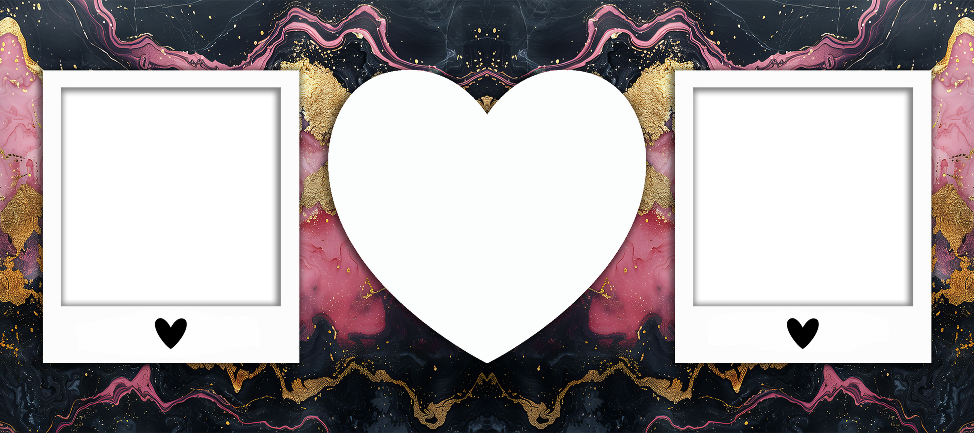 Marble Effect 2 Image mug with heart by Luxe-Custom-Designer