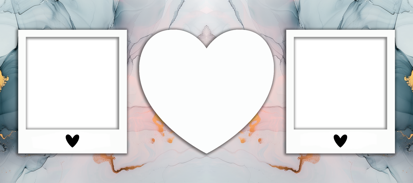 Marble Effect 2 Image mug with heart by Luxe-Custom-Designer