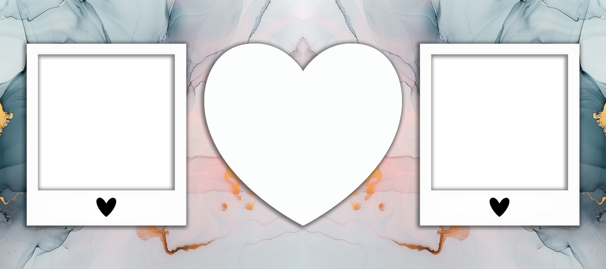 Marble Effect 2 Image mug with heart by Luxe Sensational