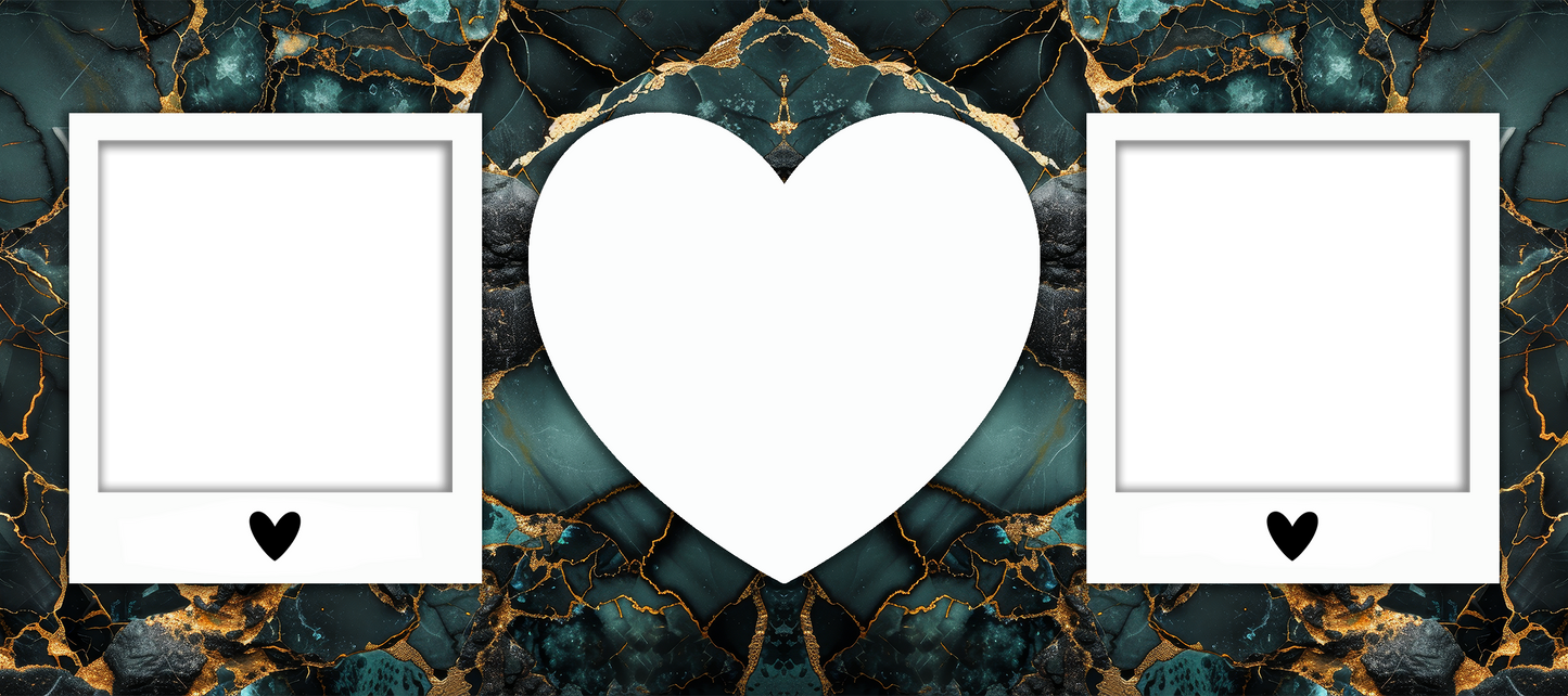 Marble Effect 2 Image mug with heart by Luxe-Custom-Designer