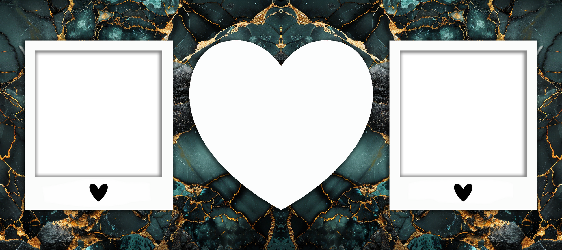 Marble Effect 2 Image mug with heart by Luxe-Custom-Designer