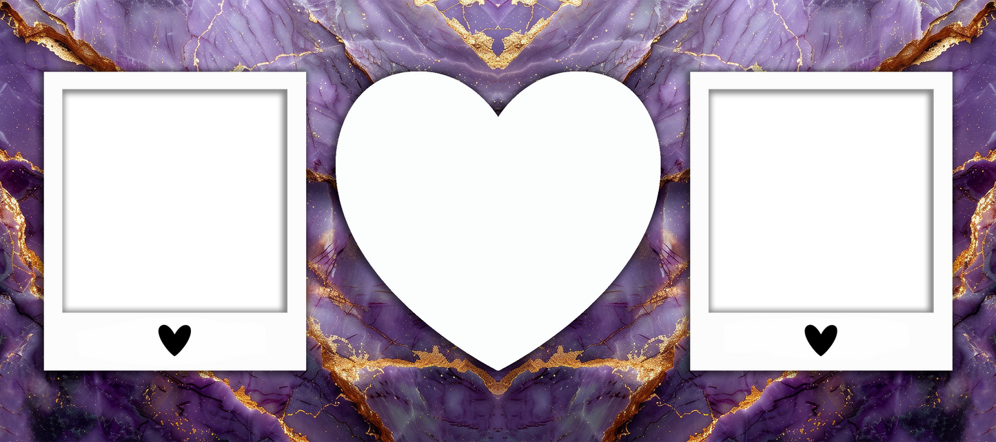 Marble Effect 2 Image mug with heart by Luxe-Custom-Designer