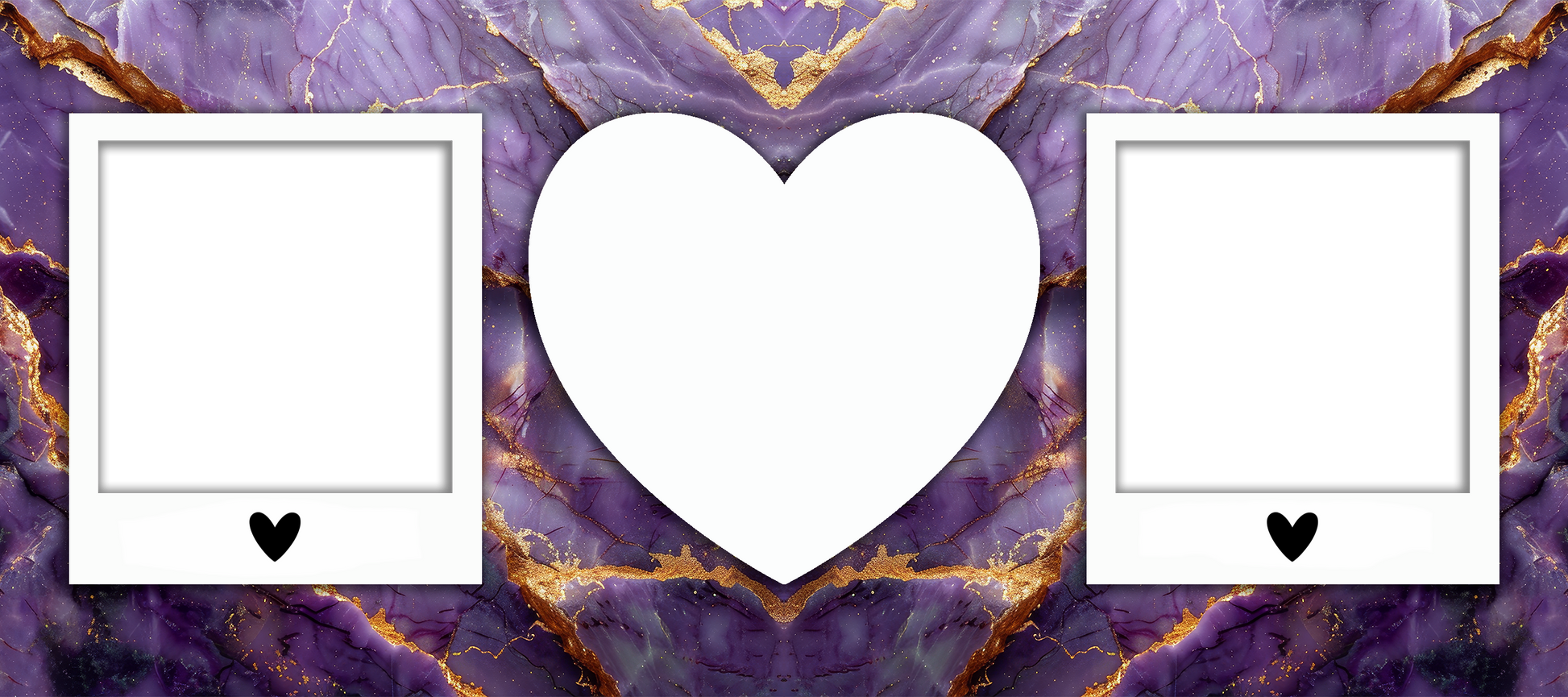 Marble Effect 2 Image mug with heart by Luxe-Custom-Designer