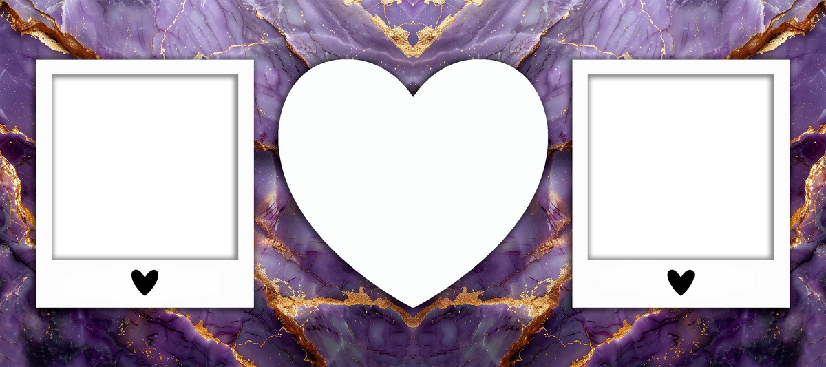 Marble Effect 2 Image mug with heart by Luxe Sensational