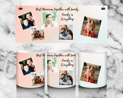 5 Panel Family Mug by Luxe-Custom-Designer