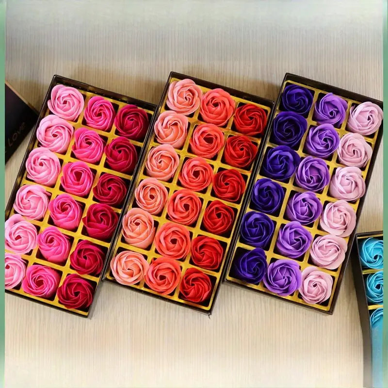 18 Piece Rose Soap Box by Luxe-Custom-Designer