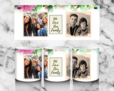 2 Panel Family photo mug by Luxe-Custom-Designer