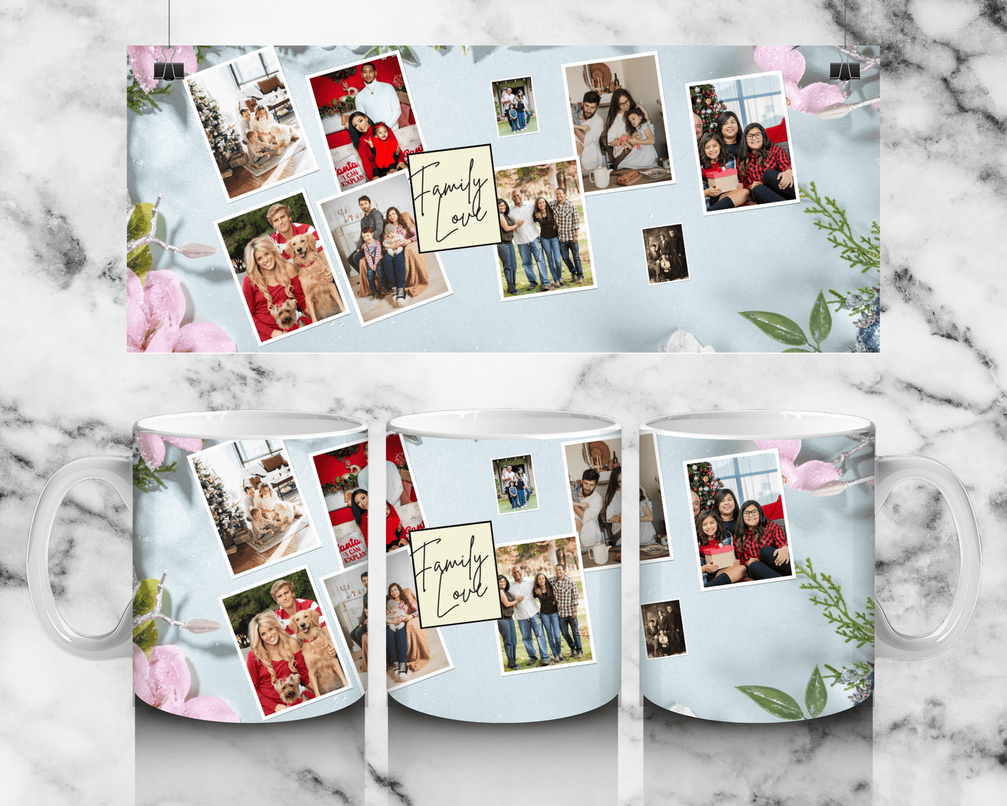 9 Panel Family Mug by Luxe-Custom-Designer