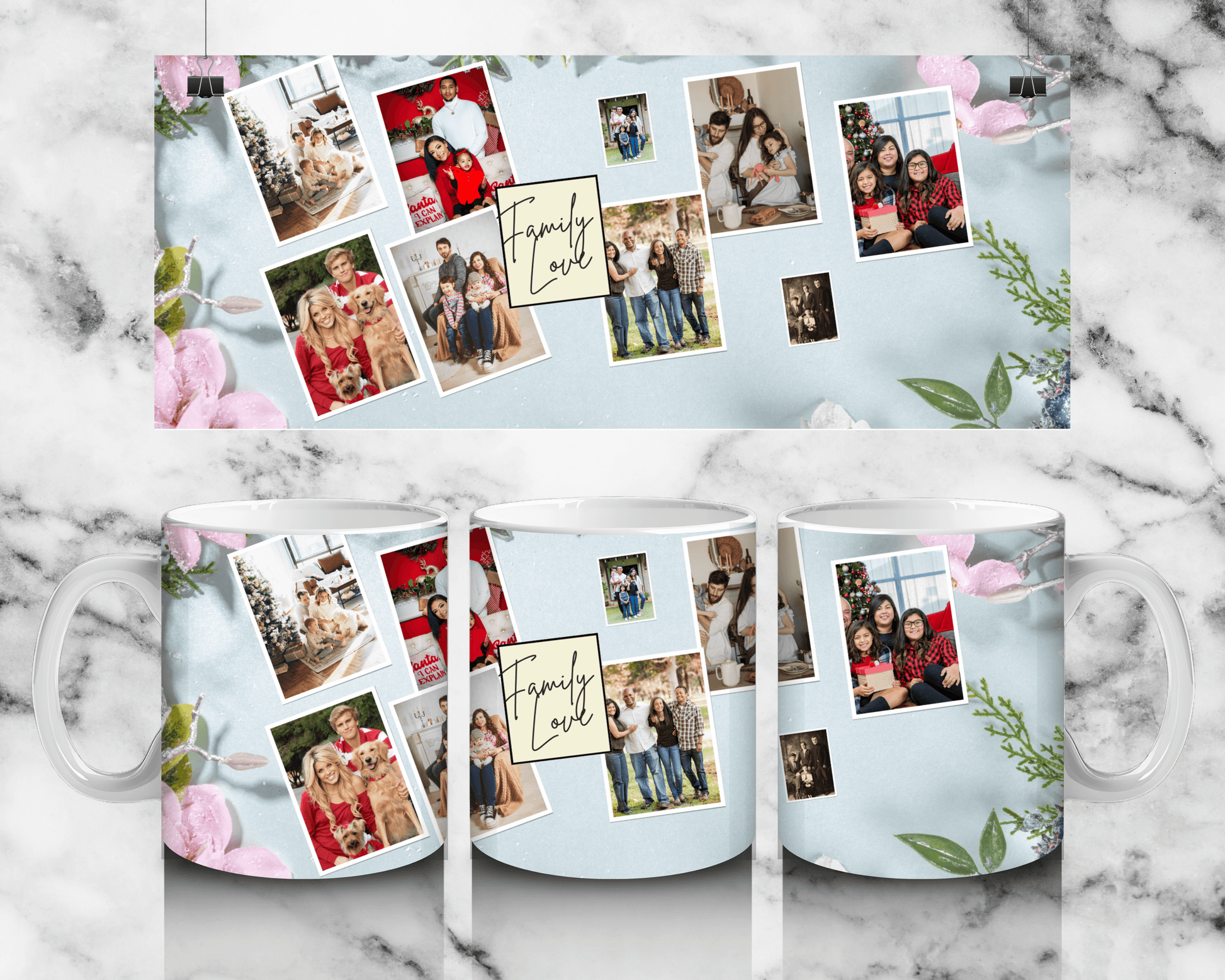 9 Panel Family Mug by Luxe-Custom-Designer