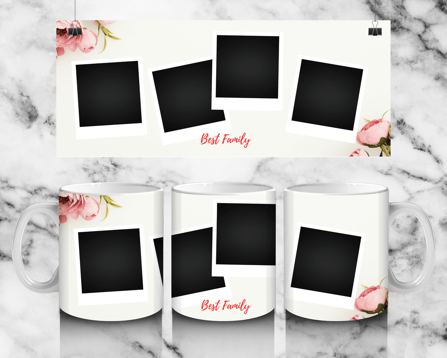 4 Panel Photo Mugs Family by Luxe-Custom-Designer