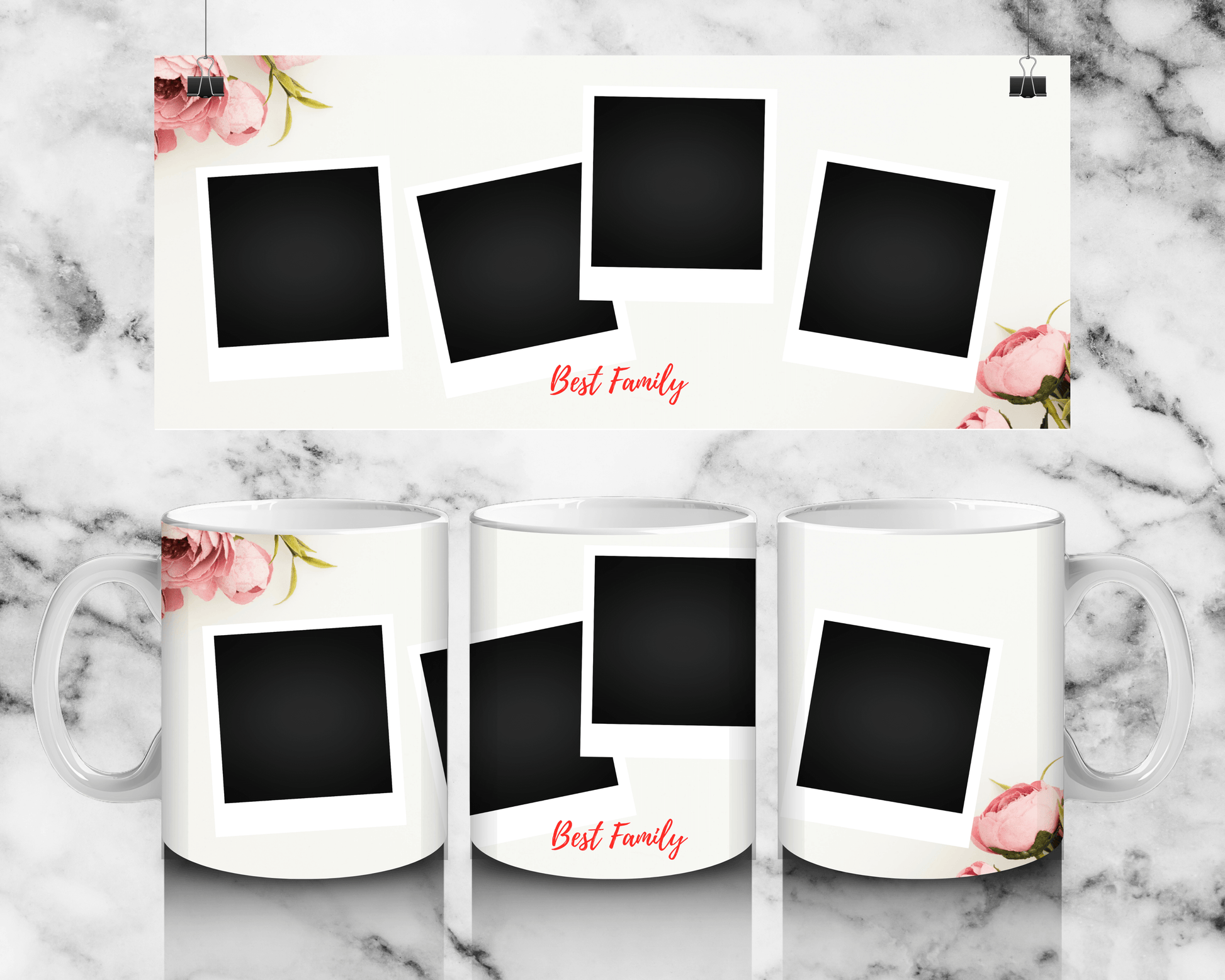 4 Panel Photo Mugs Family by Luxe-Custom-Designer