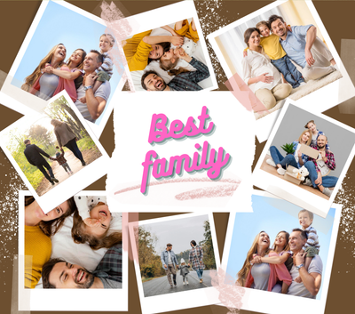 8 Image Family photo slate by Luxe-Custom-Designer