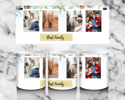 Family Photo Panel Mug by Luxe-Custom-Designer