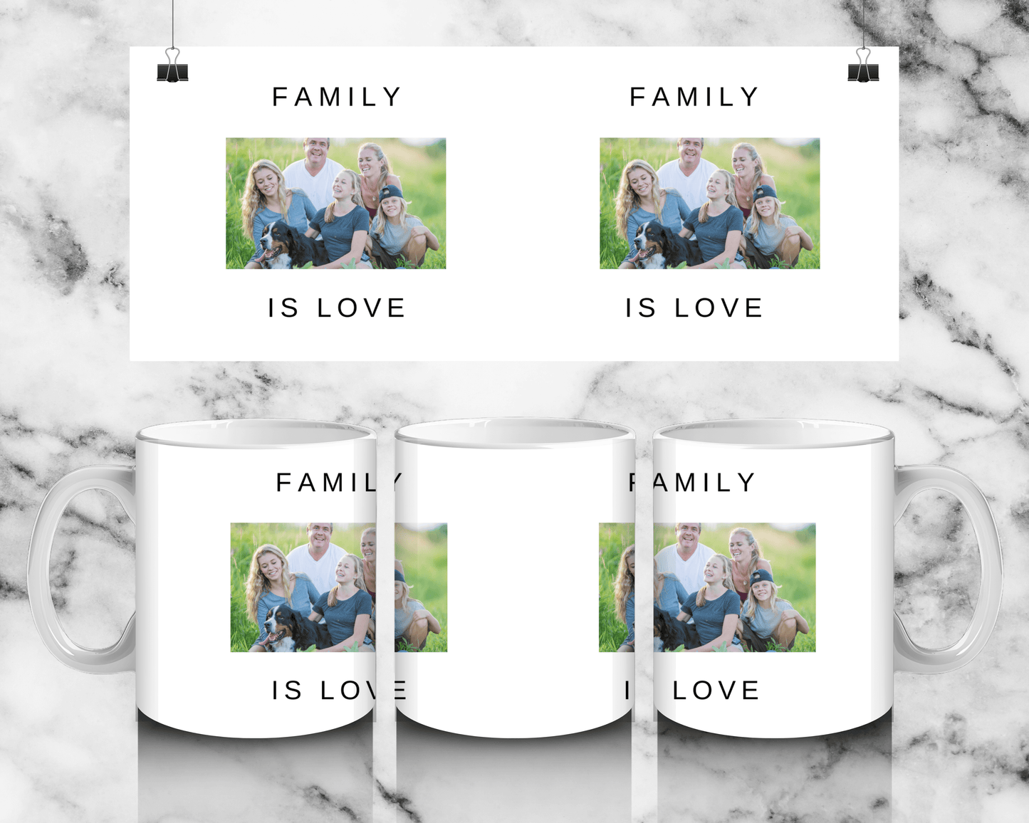 2 Panel Family Mug by Luxe-Custom-Designer
