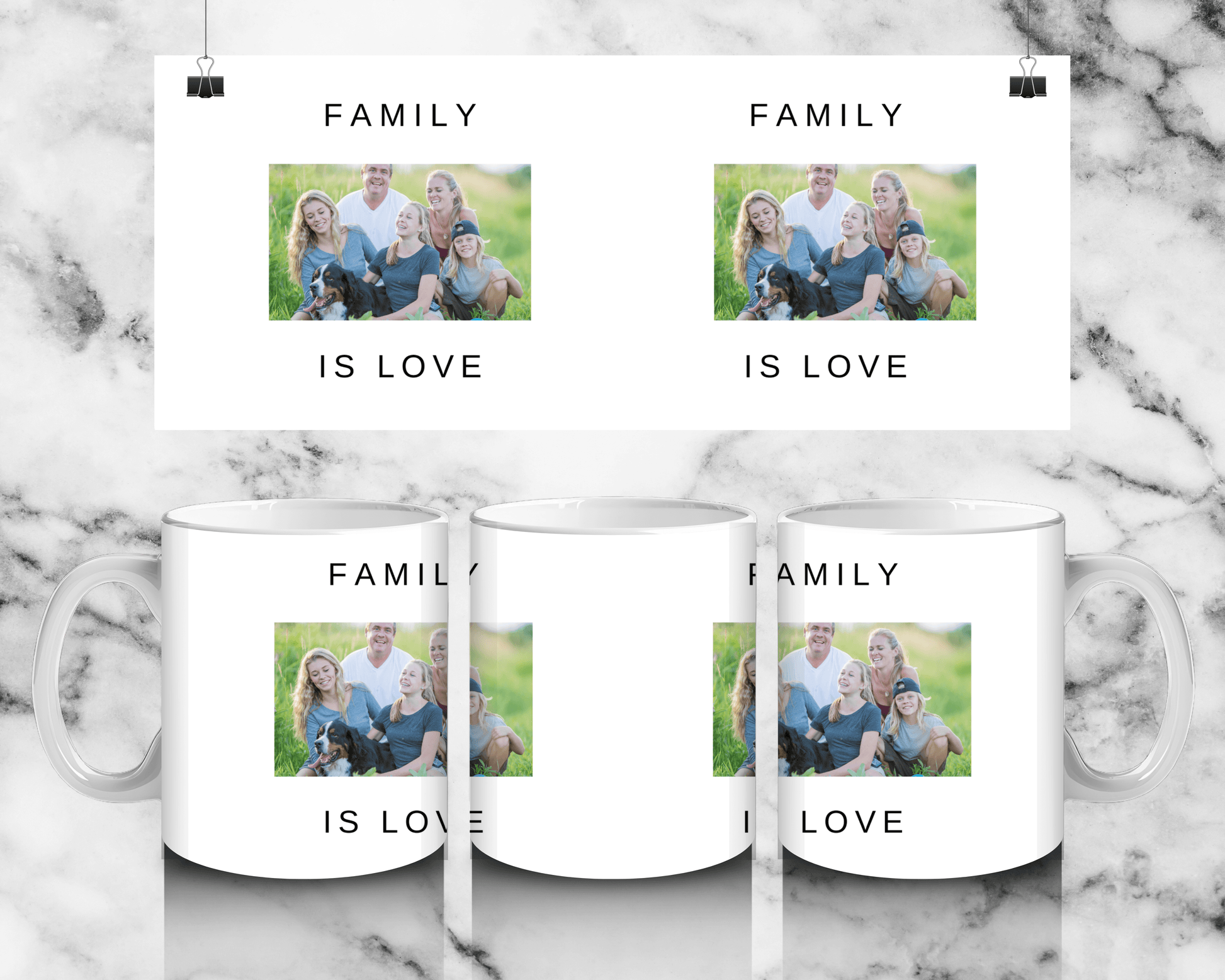 2 Panel Family Mug by Luxe-Custom-Designer