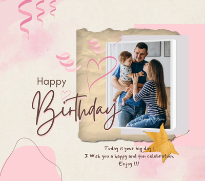 Birthday Photo Slate by Luxe-Custom-Designer