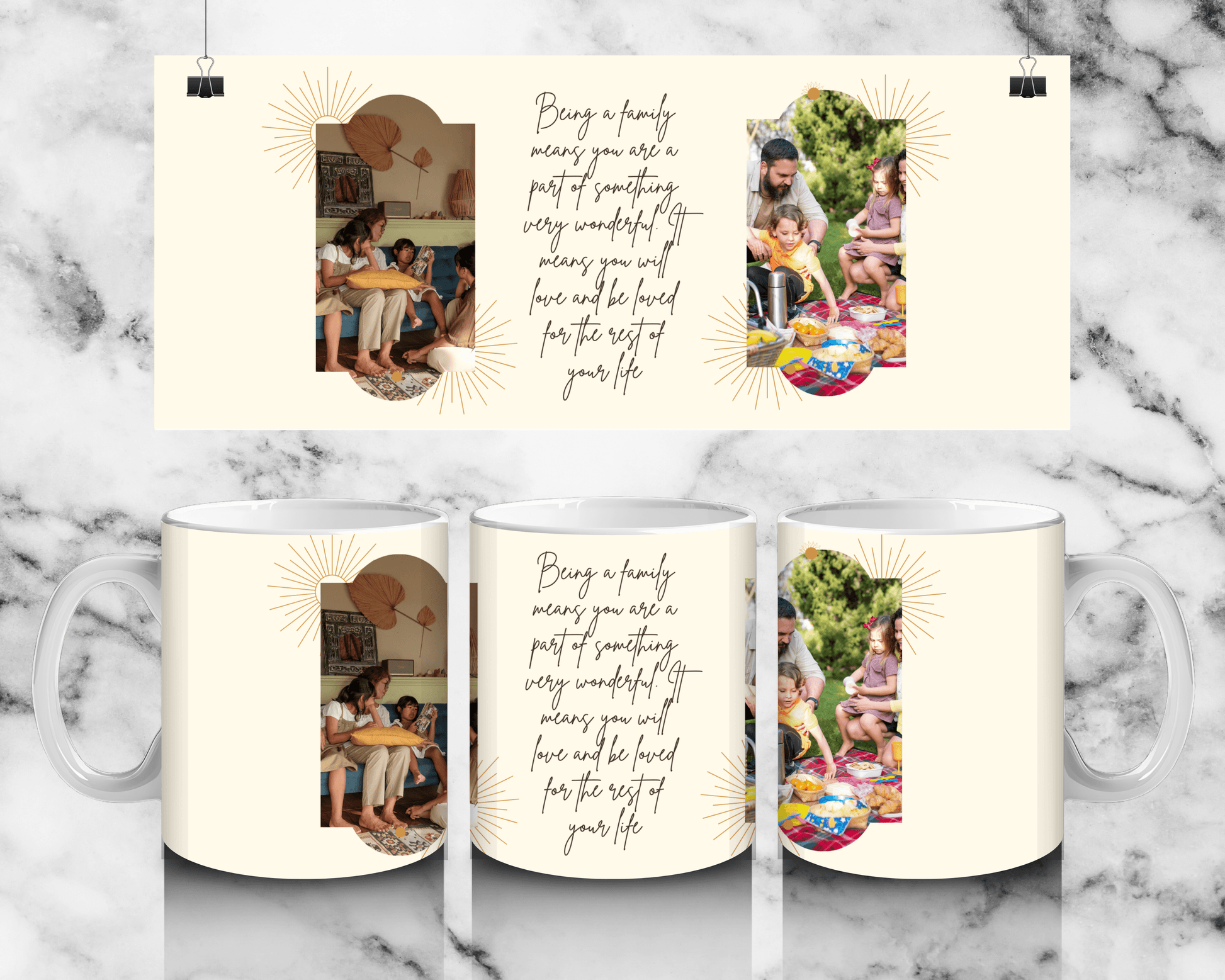 2 Panel Photo mug Family by Luxe-Custom-Designer