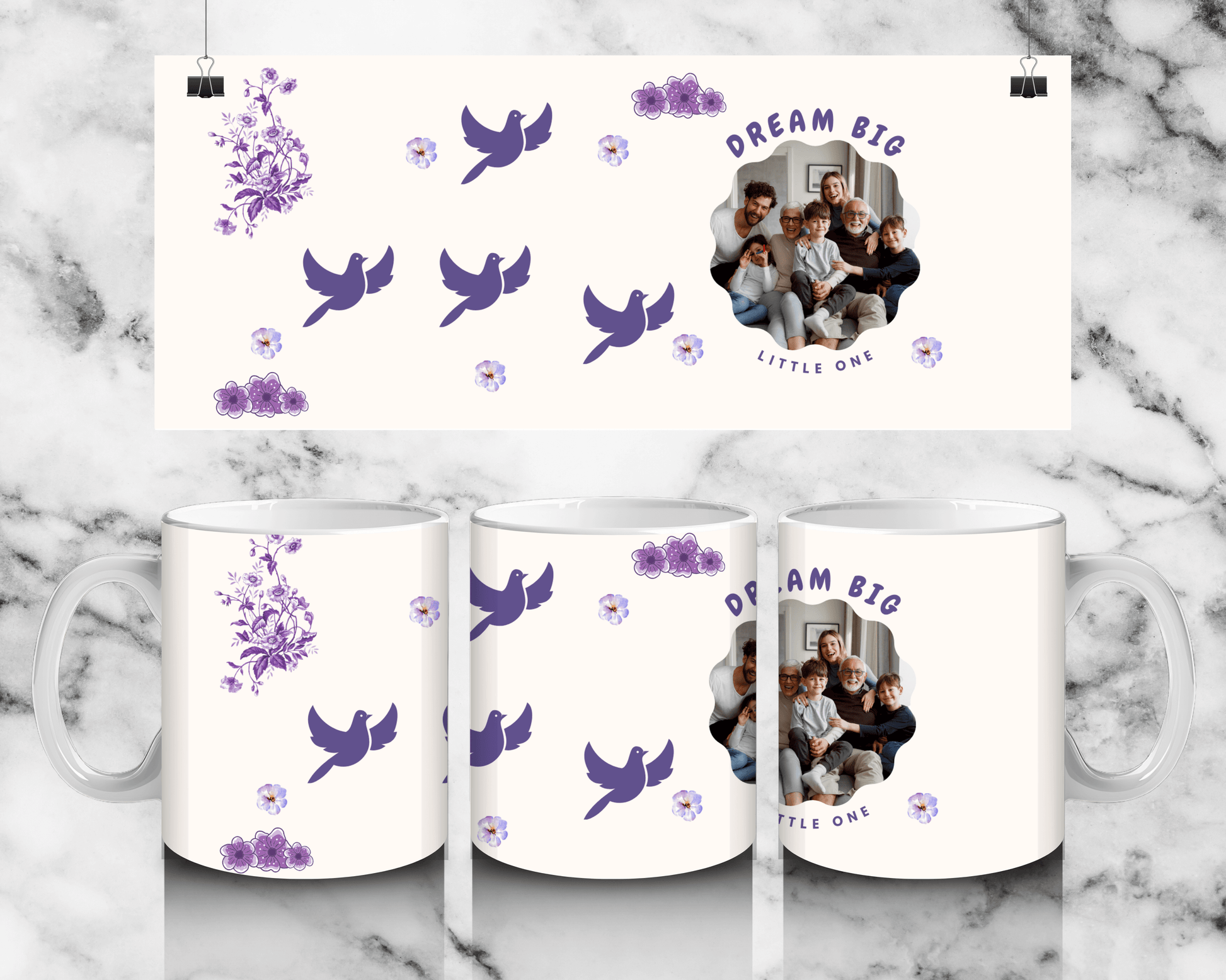 Single Photo Dream Big Mug by Luxe-Custom-Designer
