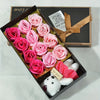 Rose Soap Box with Small Teddy by Luxe-Custom-Designer