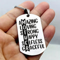 Stainless Steel Mother Keyring by Luxe Sensational