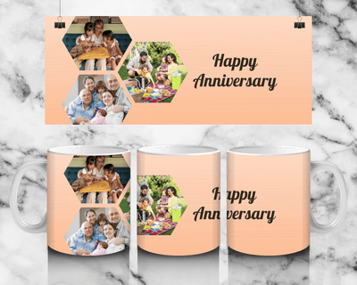 3 Image anniversary Mug by Luxe-Custom-Designer