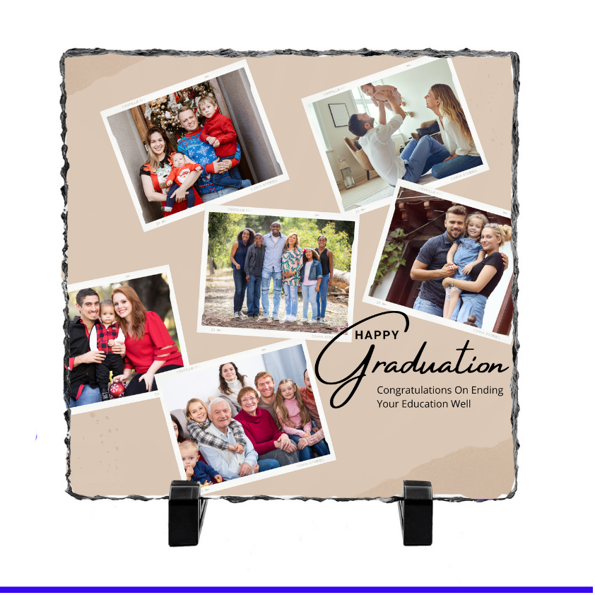 6 Panel Photo Slate (Add Any Text) by Luxe-Custom-Designer