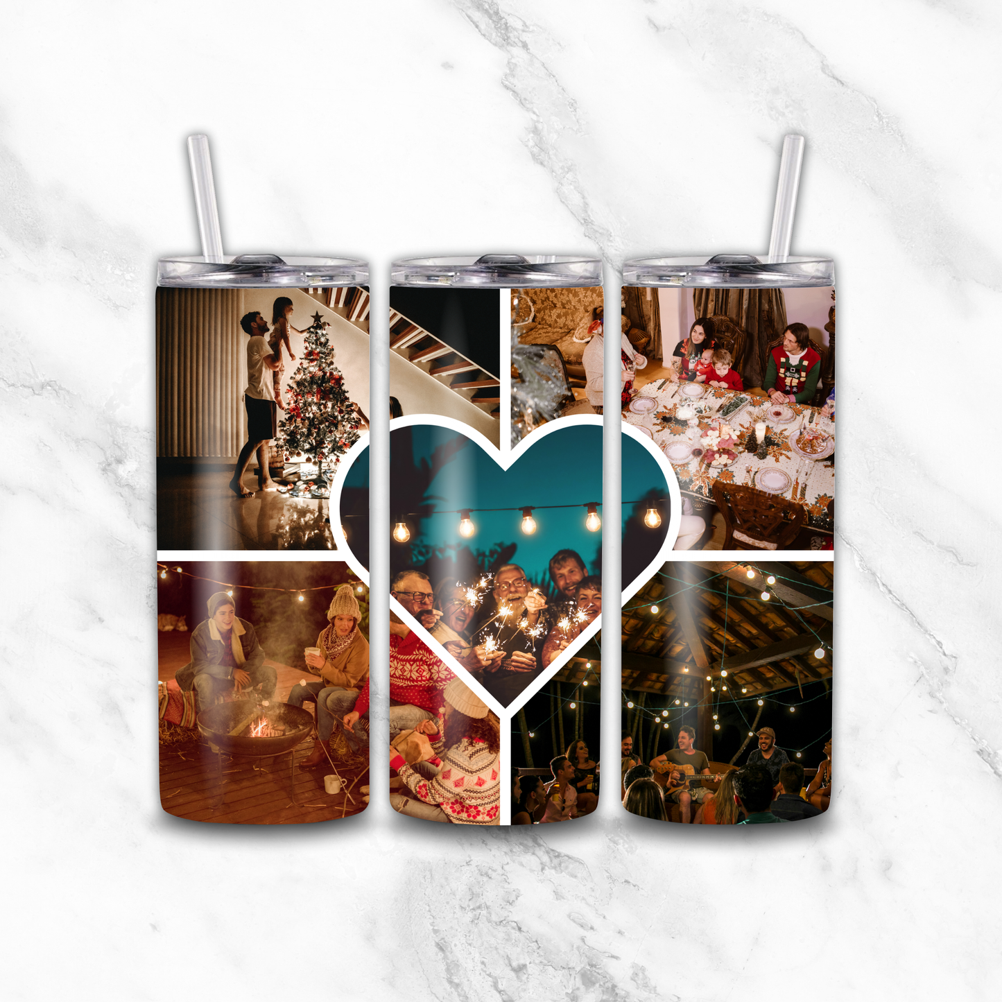 5 Image Heart Tumbler by Luxe-Custom-Designer