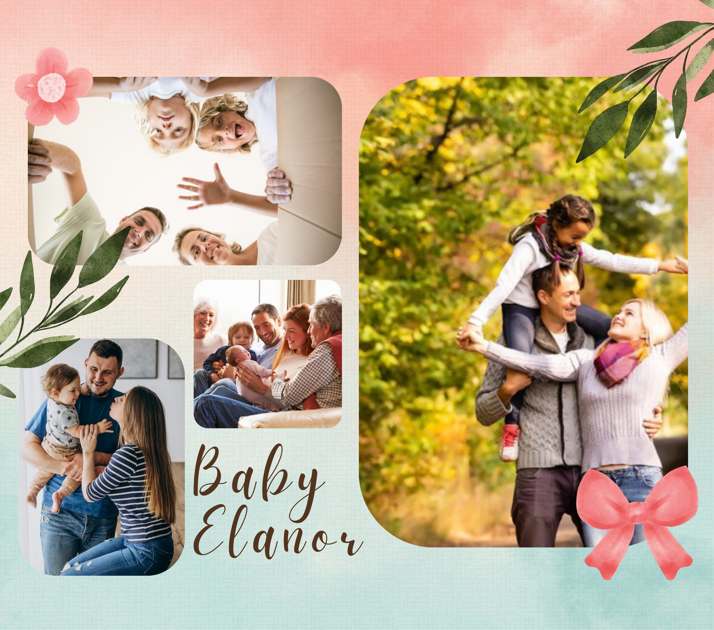 4 Image Photo Slate With Text by Luxe-Custom-Designer