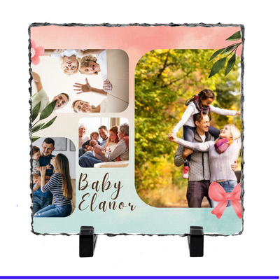 4 Image Photo Slate With Text by Luxe-Custom-Designer