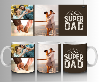 4 Image Photo DAD Mug by Luxe-Custom-Designer