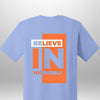 Red "Believe In Yourself" Luxe T-Shirt by Luxe-Custom-Designer