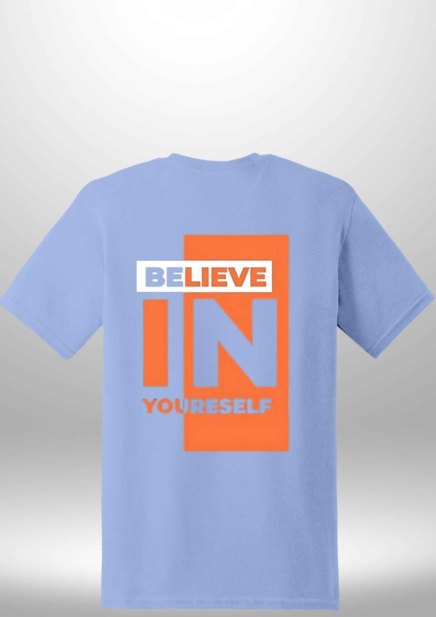 Red "Believe In Yourself" Luxe T-Shirt by Luxe-Custom-Designer